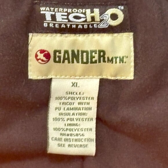 Gander Mountain techH2O mens XL Orange Hunting Pants With Suspenders Quilted...f - Picture 6 of 7